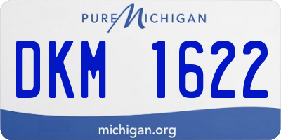 MI license plate DKM1622