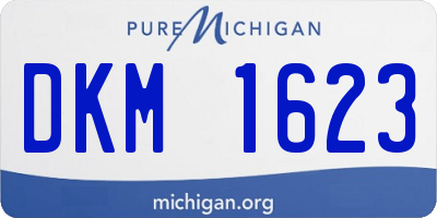 MI license plate DKM1623