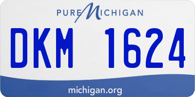 MI license plate DKM1624