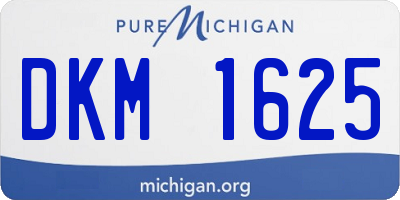 MI license plate DKM1625