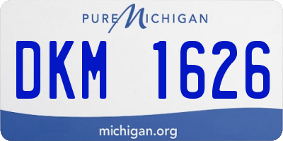 MI license plate DKM1626