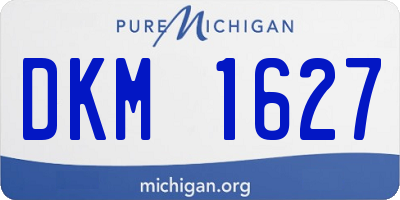 MI license plate DKM1627