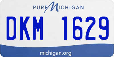 MI license plate DKM1629