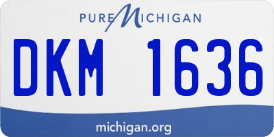 MI license plate DKM1636