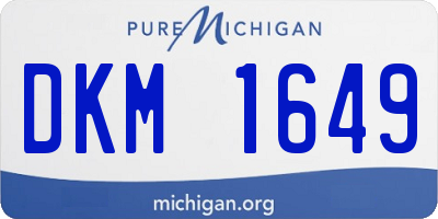 MI license plate DKM1649