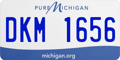 MI license plate DKM1656