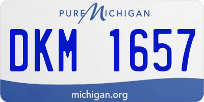 MI license plate DKM1657