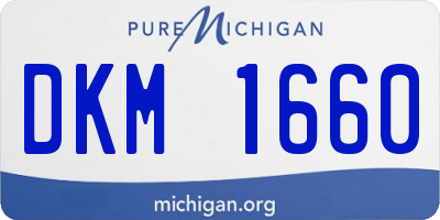 MI license plate DKM1660