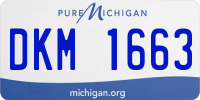 MI license plate DKM1663