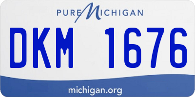 MI license plate DKM1676