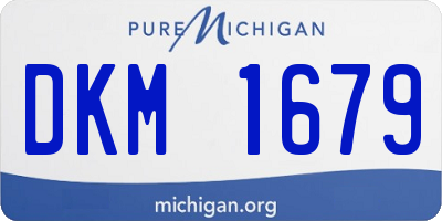 MI license plate DKM1679