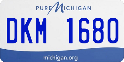 MI license plate DKM1680