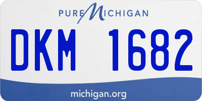 MI license plate DKM1682