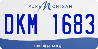 MI license plate DKM1683