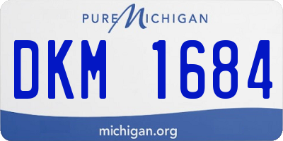 MI license plate DKM1684