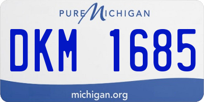 MI license plate DKM1685
