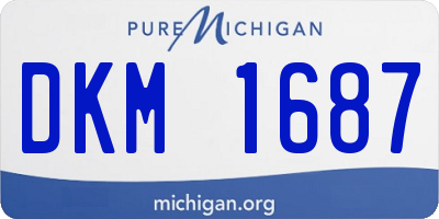 MI license plate DKM1687