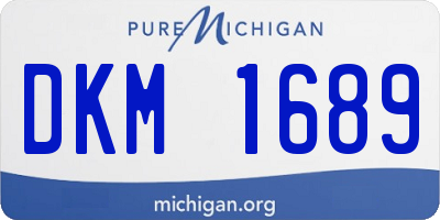 MI license plate DKM1689