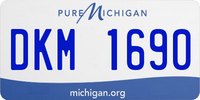 MI license plate DKM1690