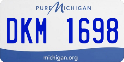 MI license plate DKM1698
