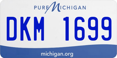 MI license plate DKM1699