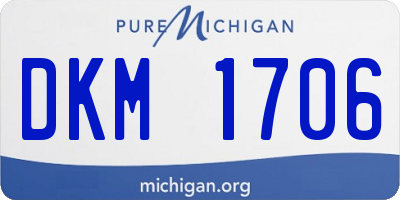 MI license plate DKM1706