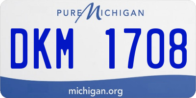 MI license plate DKM1708