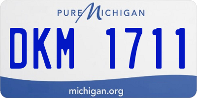 MI license plate DKM1711