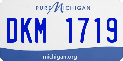 MI license plate DKM1719