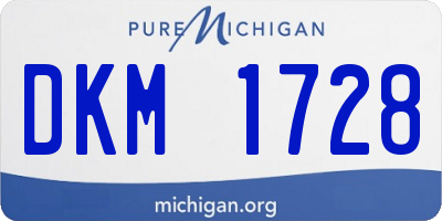 MI license plate DKM1728