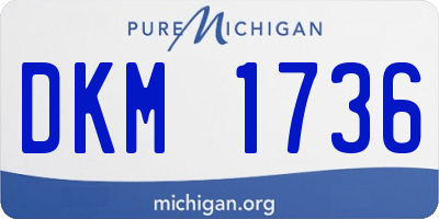 MI license plate DKM1736