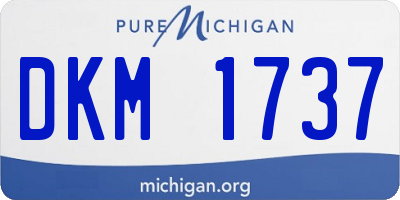MI license plate DKM1737