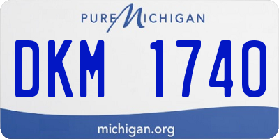 MI license plate DKM1740