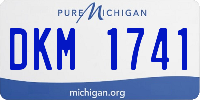 MI license plate DKM1741