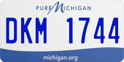 MI license plate DKM1744
