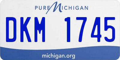 MI license plate DKM1745
