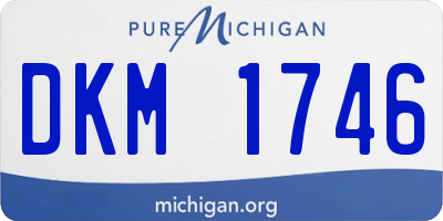 MI license plate DKM1746