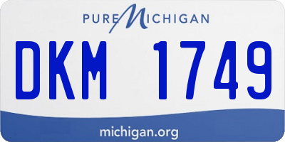 MI license plate DKM1749