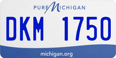 MI license plate DKM1750