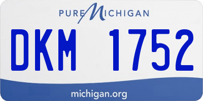 MI license plate DKM1752