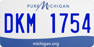 MI license plate DKM1754