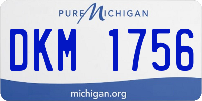 MI license plate DKM1756