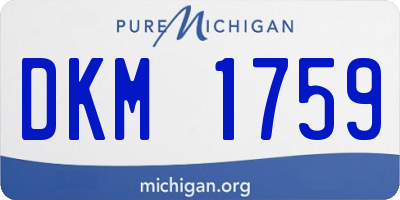 MI license plate DKM1759