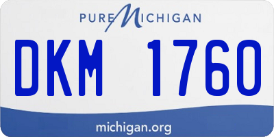 MI license plate DKM1760