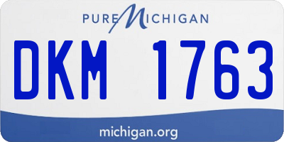 MI license plate DKM1763