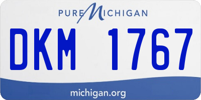 MI license plate DKM1767