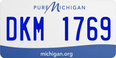 MI license plate DKM1769