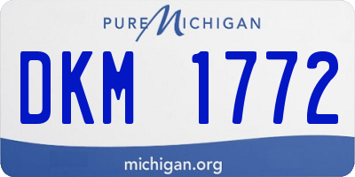 MI license plate DKM1772
