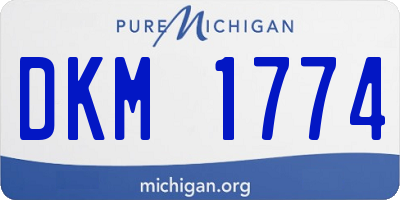 MI license plate DKM1774