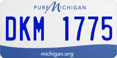 MI license plate DKM1775